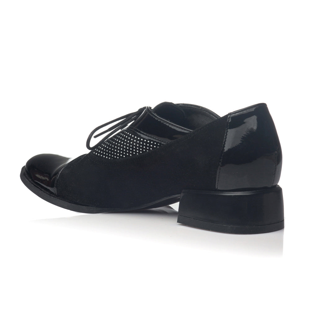 Pantofi Oxford Office piele buline negru V19 - orice culoare