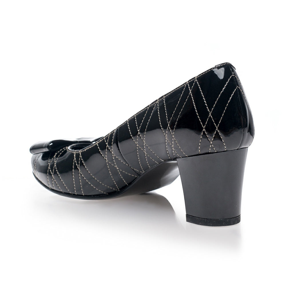 Pantofi Office Cusaturi Lac Negru V27- orice culoare