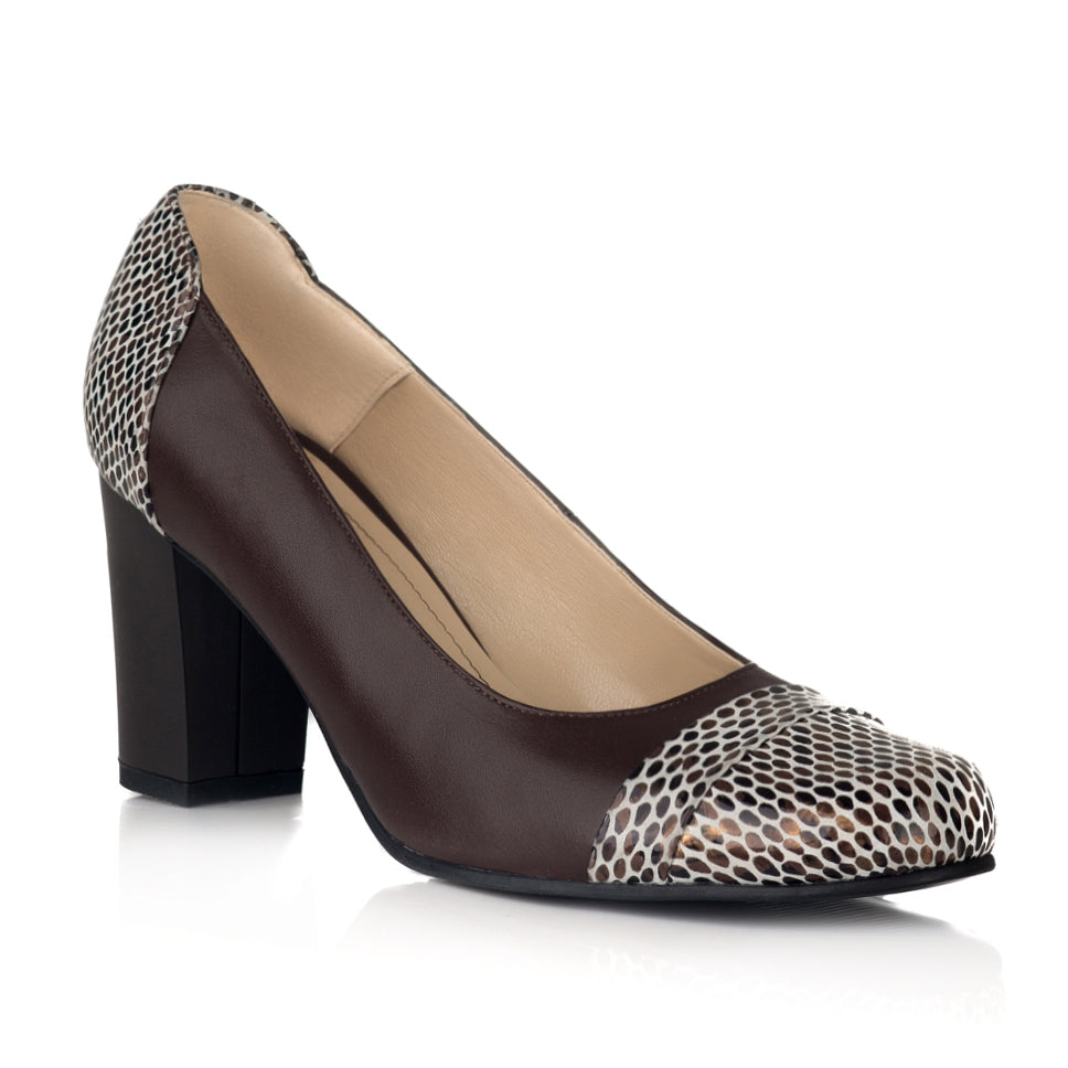 Pantofi Dama Piele Snake Eveline V37 - Orice Culoare