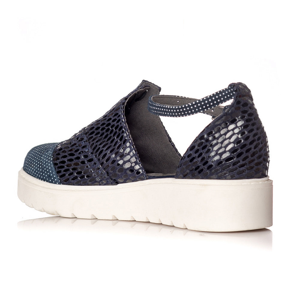 Pantofi piele Bleumarin Oxford Decupat V21 - orice culoare