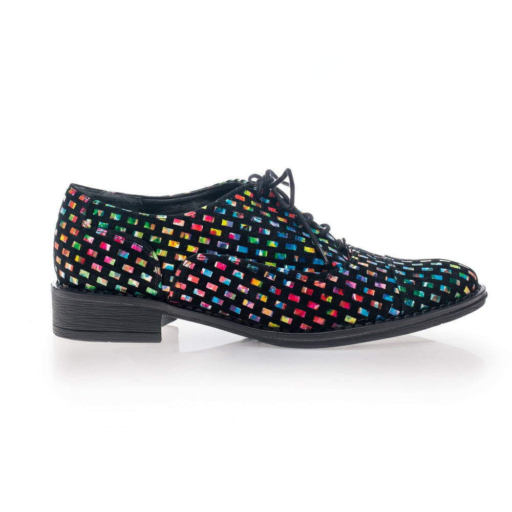 Pantofi Oxford Multicolor Negru V8 - Orice culoare