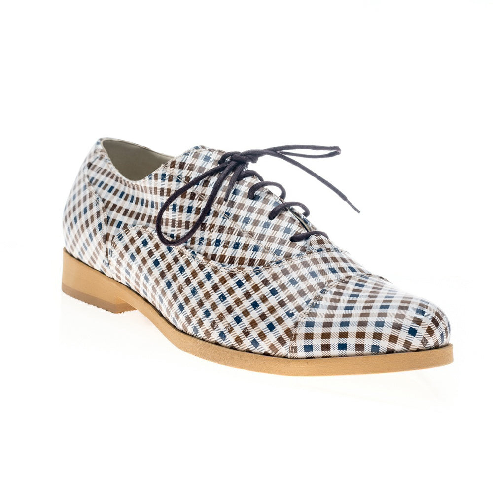Pantofi Oxford Multicolor Alb V8 - Orice culoare