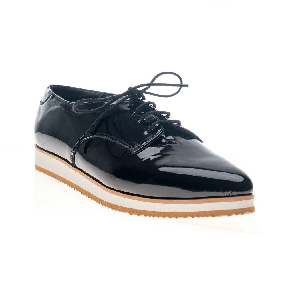 Pantofi piele Oxford Varf ascutit Negru V4 - orice culoare