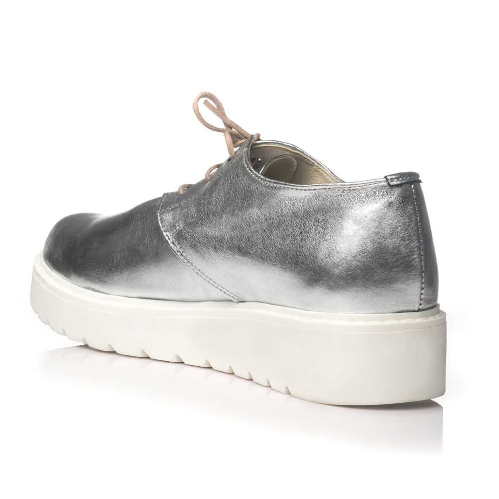 Pantofi piele argintiu Oxford V14 - orice culoare