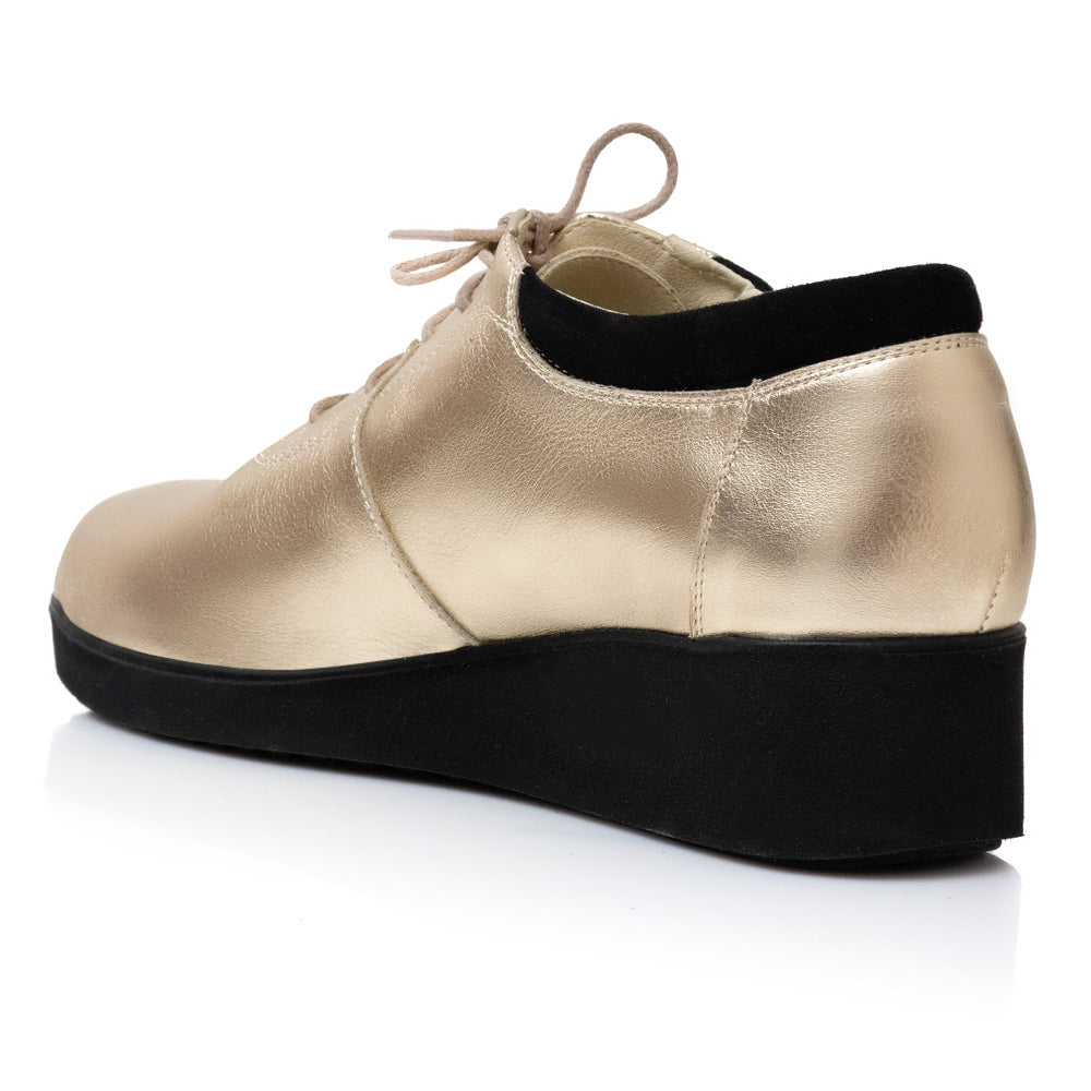 Pantofi Piele Auriu Oxford Ariel V16   - orice culoare