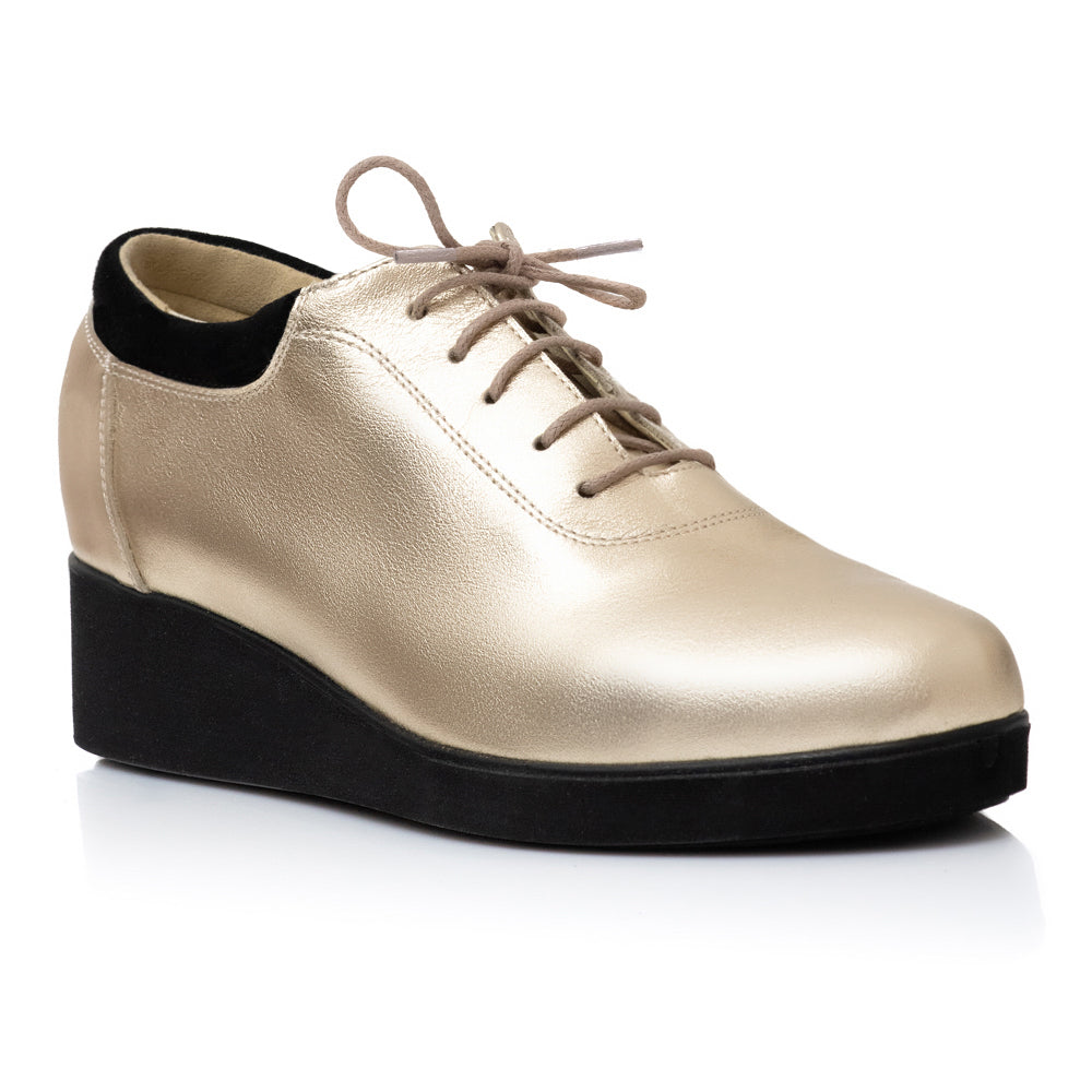 Pantofi Piele Auriu Oxford Ariel V16   - orice culoare