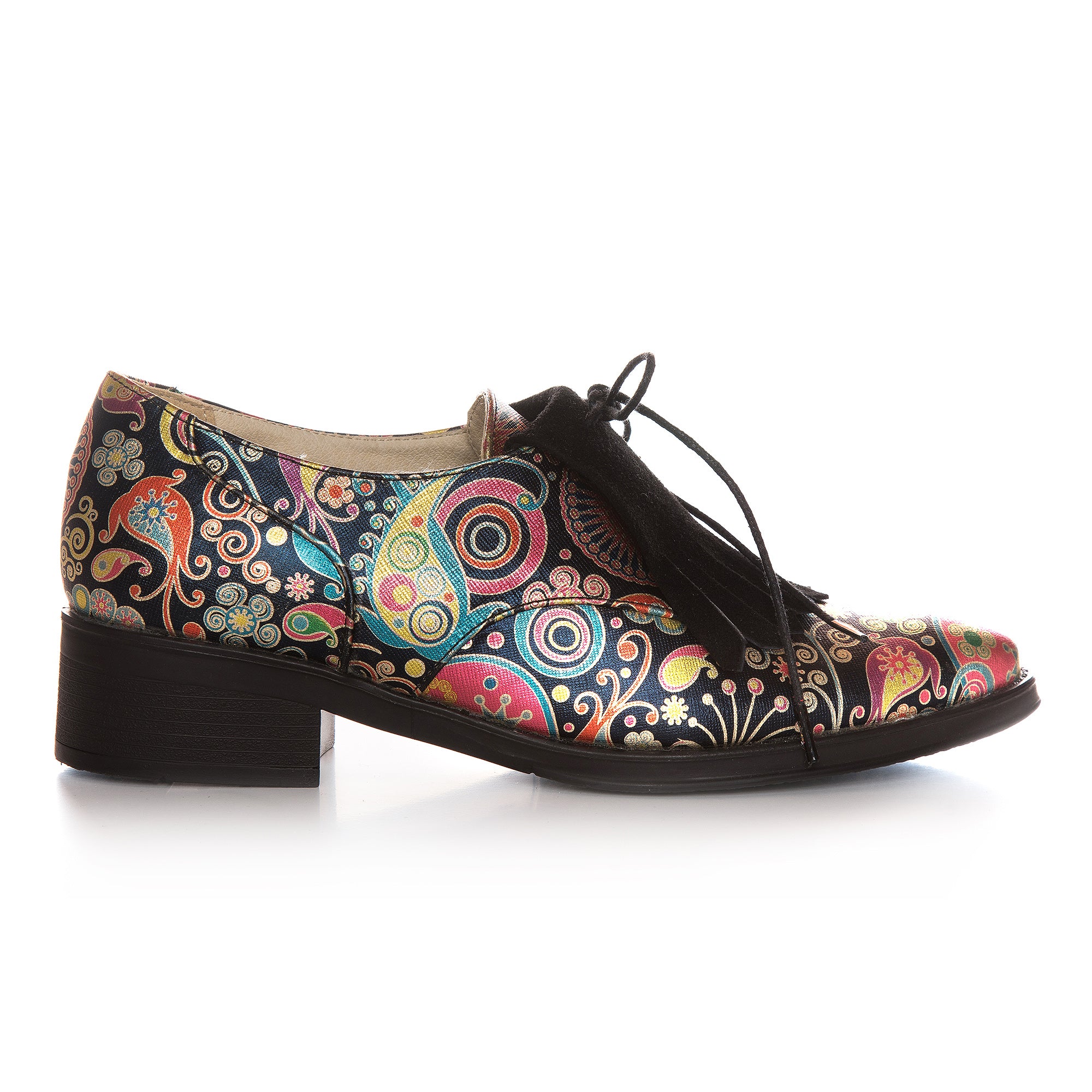 Pantof Oxford Piele Color Franjuri V51  - orice culoare