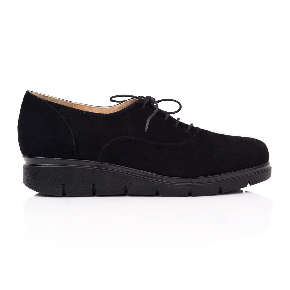 Pantofi piele intoarsa negru Oxford C3 - orice culoare
