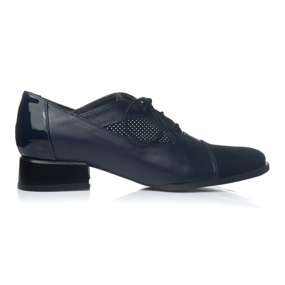 Pantofi Oxford Office piele bleumarin V19 - orice culoare