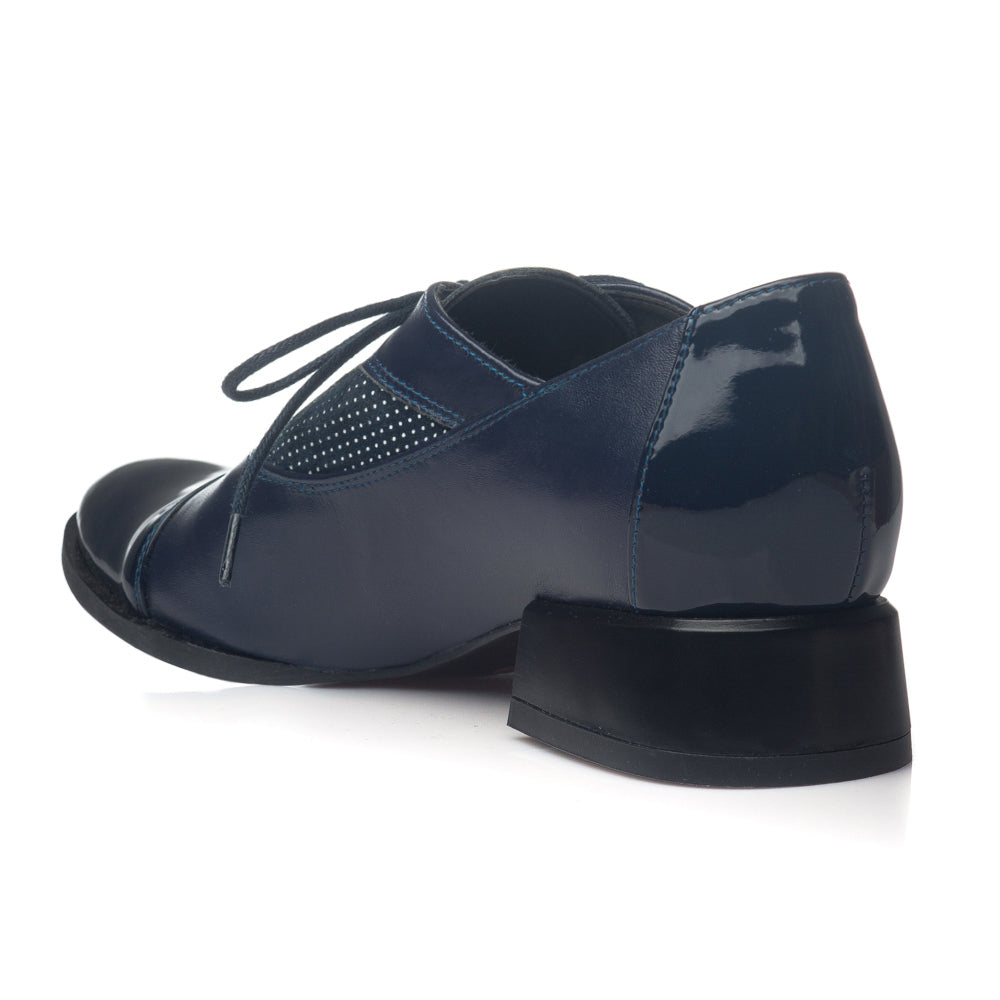 Pantofi Oxford Office piele bleumarin V19 - orice culoare
