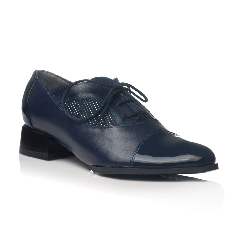 Pantofi Oxford Office piele bleumarin V19 - orice culoare