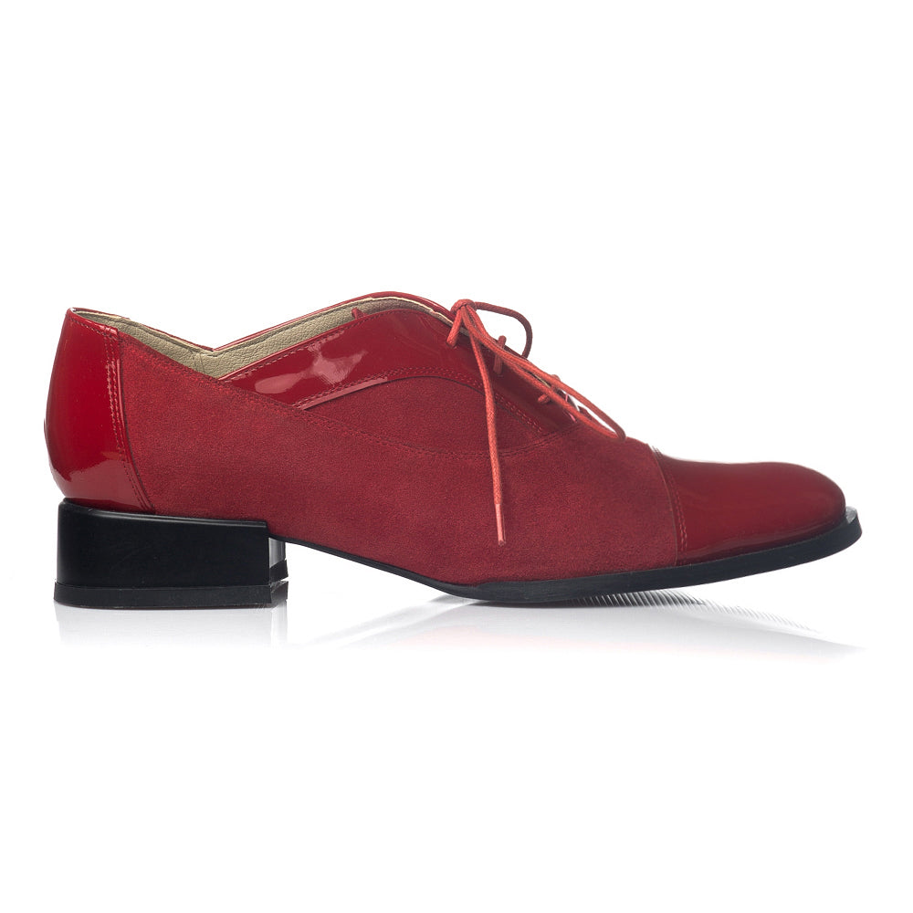 Pantofi Oxford Office piele rosu V19 - orice culoare