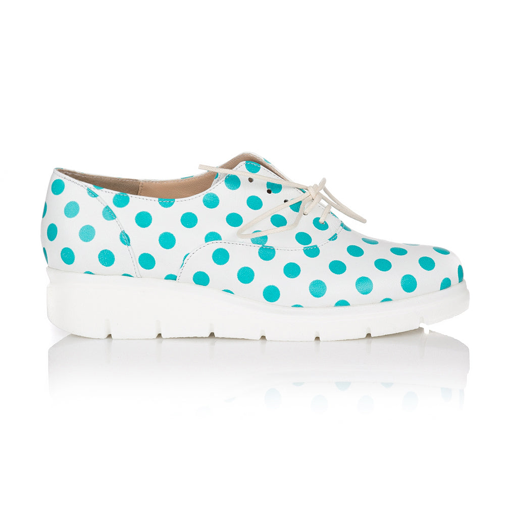 Pantofi Piele Buline Turcoaz Oxford C14 - orice culoare