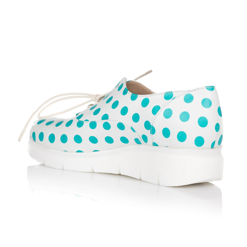 Pantofi Piele Buline Turcoaz Oxford C14 - orice culoare