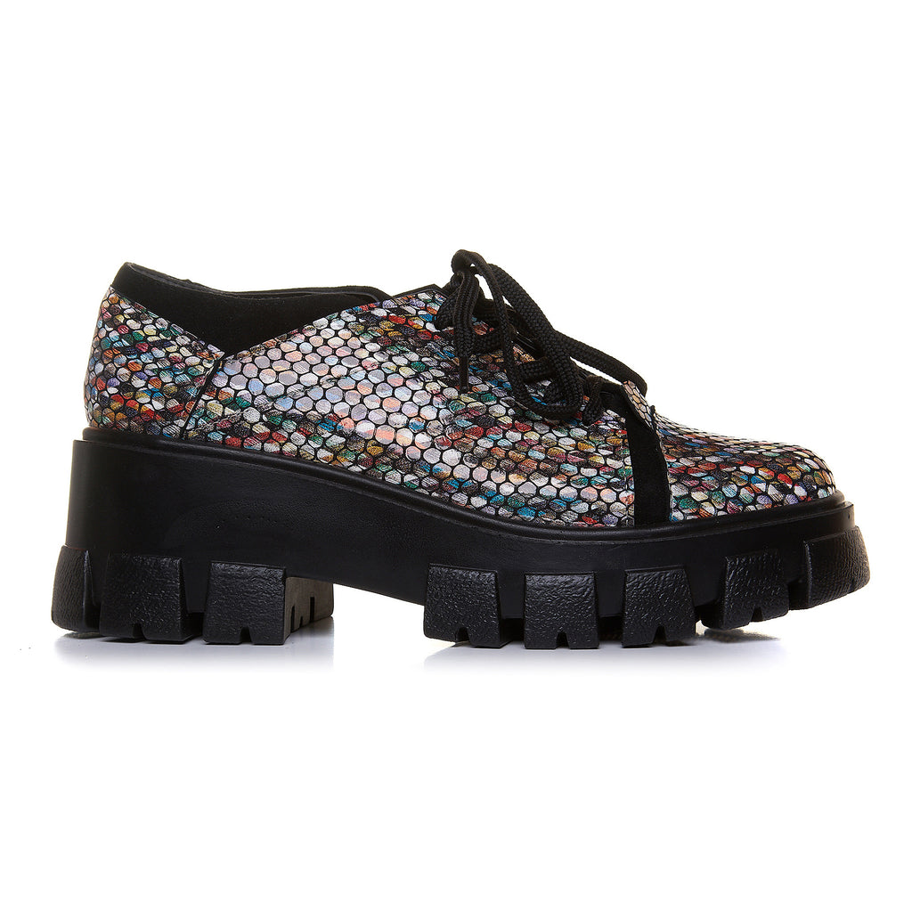 Pantofi Tip Oxford Talpa Inalta Piele Color V65 -  orice culoare