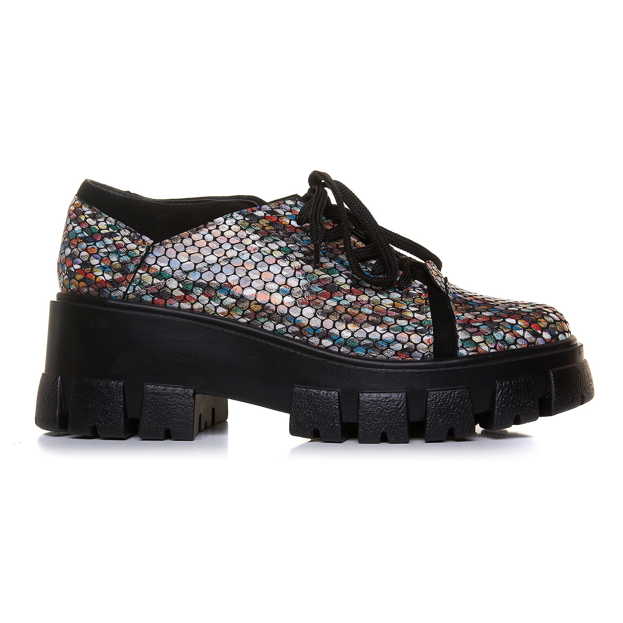 Pantofi Tip Oxford Talpa Inalta Piele Color V65 -  orice culoare