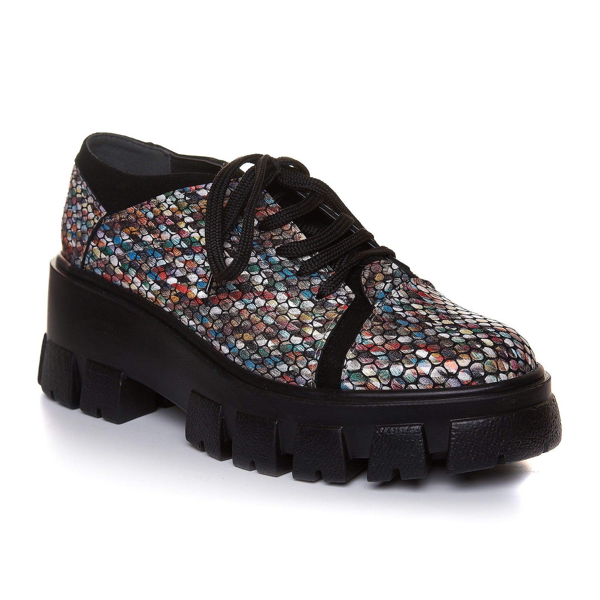 Pantofi Tip Oxford Talpa Inalta Piele Color V65 -  orice culoare