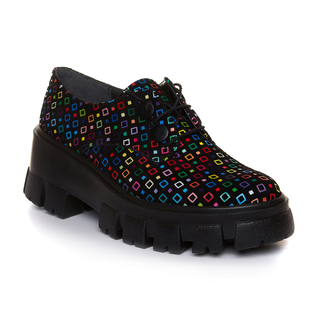 Pantofi Tip Oxford Talpa Inalta Piele Color V66 -  orice culoare