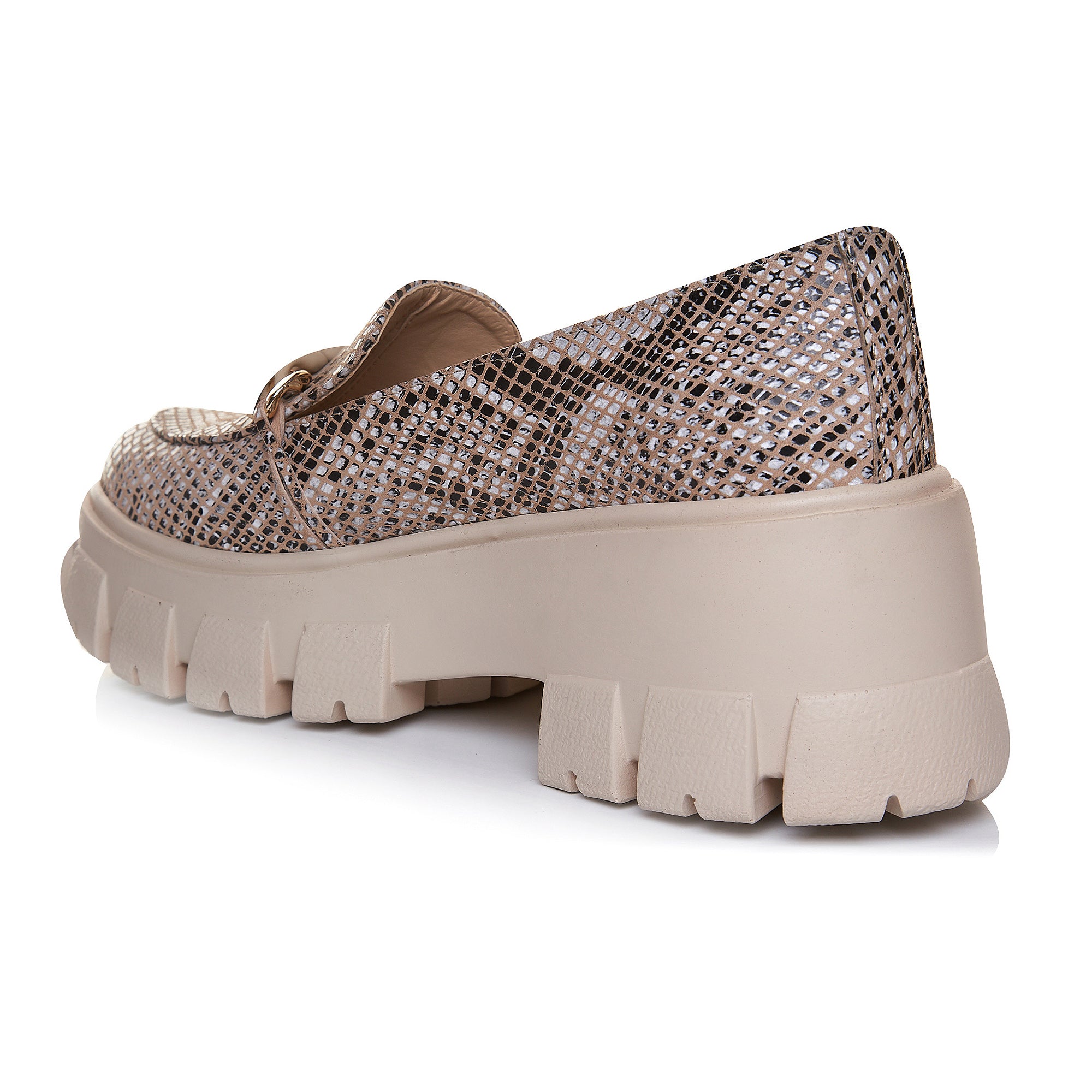 Mocasini Dama Talpa Inalta Piele Bej V64 -  orice culoare