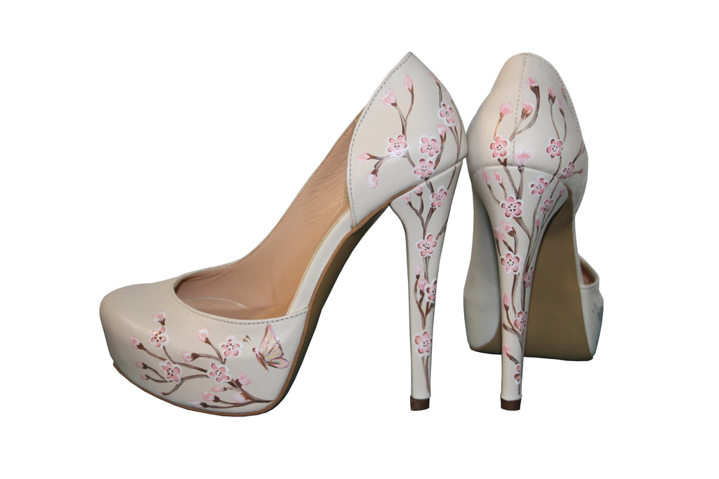 Pantofi pictati manual Blossom - orice culoare