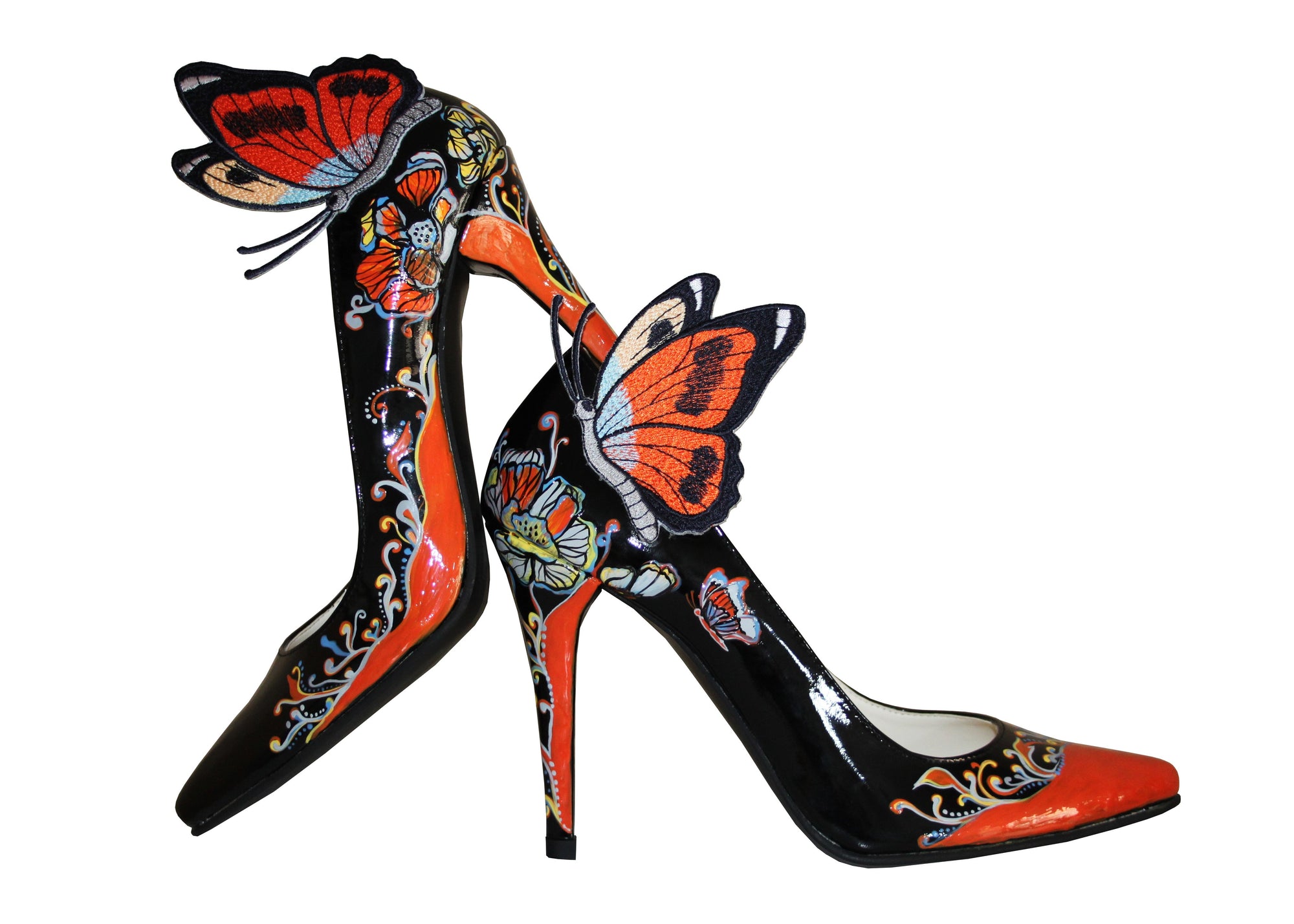 Pantofi pictati manual Butterfly - orice culoare