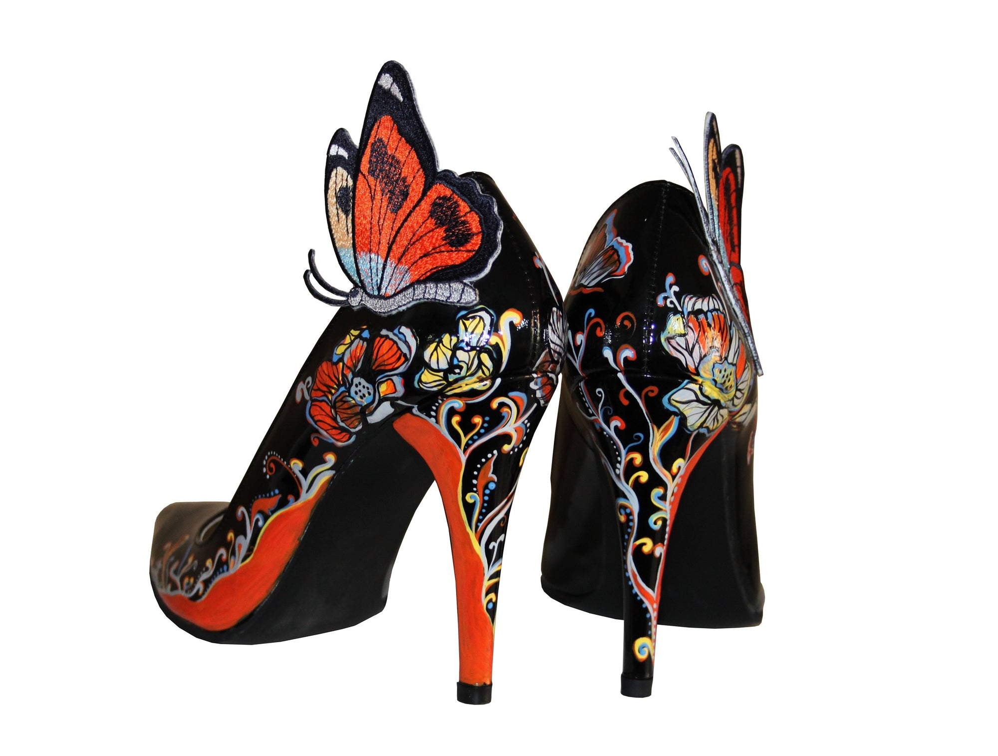 Pantofi pictati manual Butterfly - orice culoare