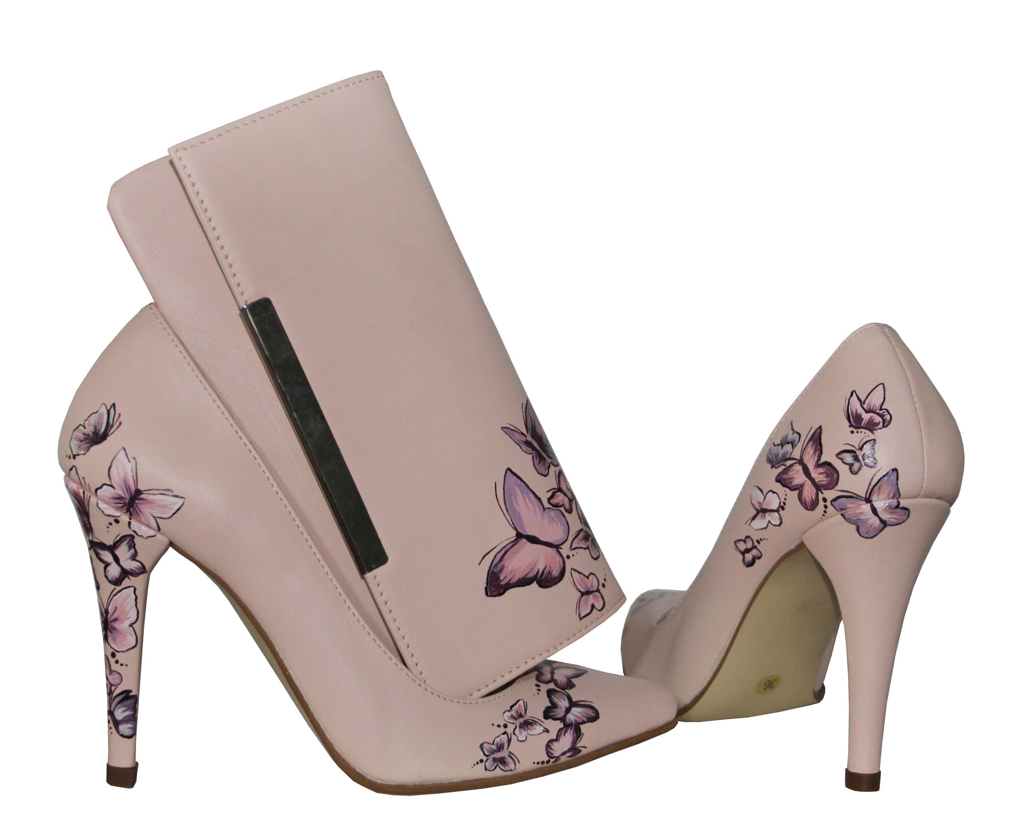Pantofi pictati manual Butterfly Effect - orice culoare