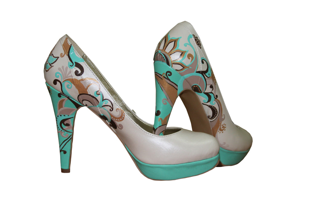 Pantofi pictati manual Fantasy - orice culoare