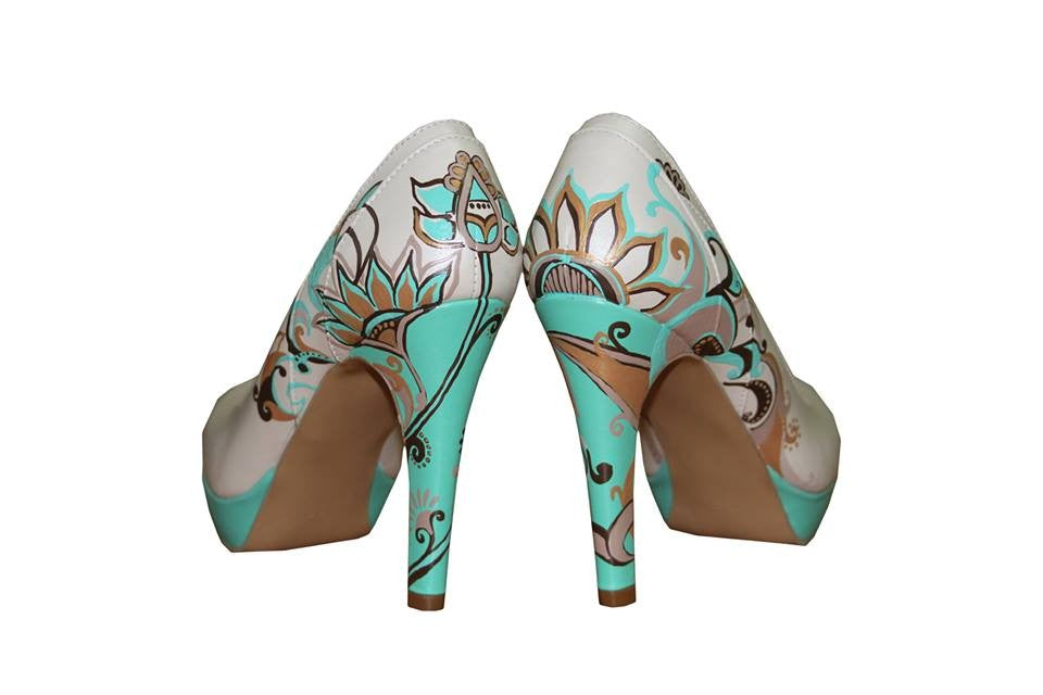 Pantofi pictati manual Fantasy - orice culoare