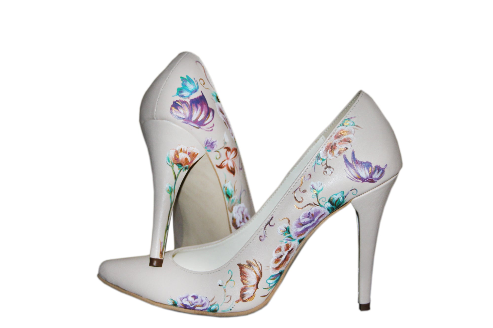 Pantofi pictati manual Happy Flower - orice culoare