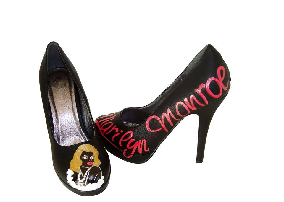 Pantofi pictati manual Marilyn Monroe - orice culoare