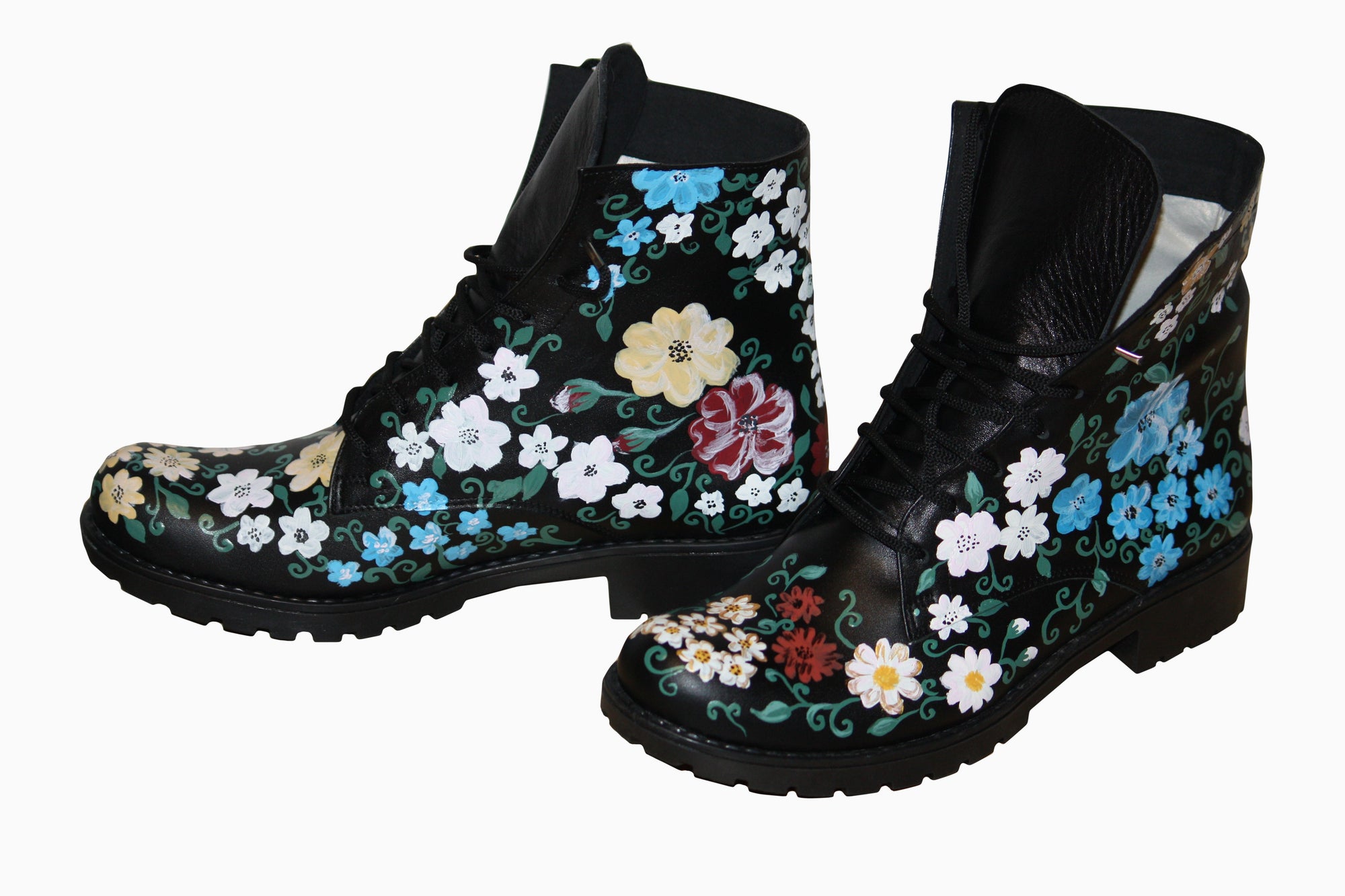 Ghete Piele Naturala Pictate  P109 - orice culoare