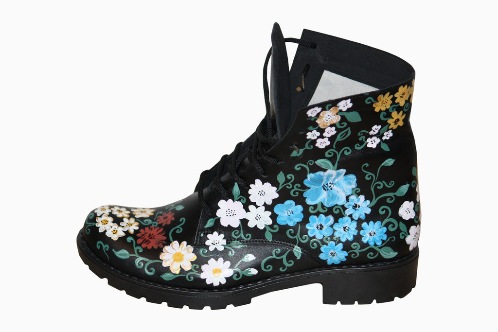 Ghete Piele Naturala Pictate  P109 - orice culoare