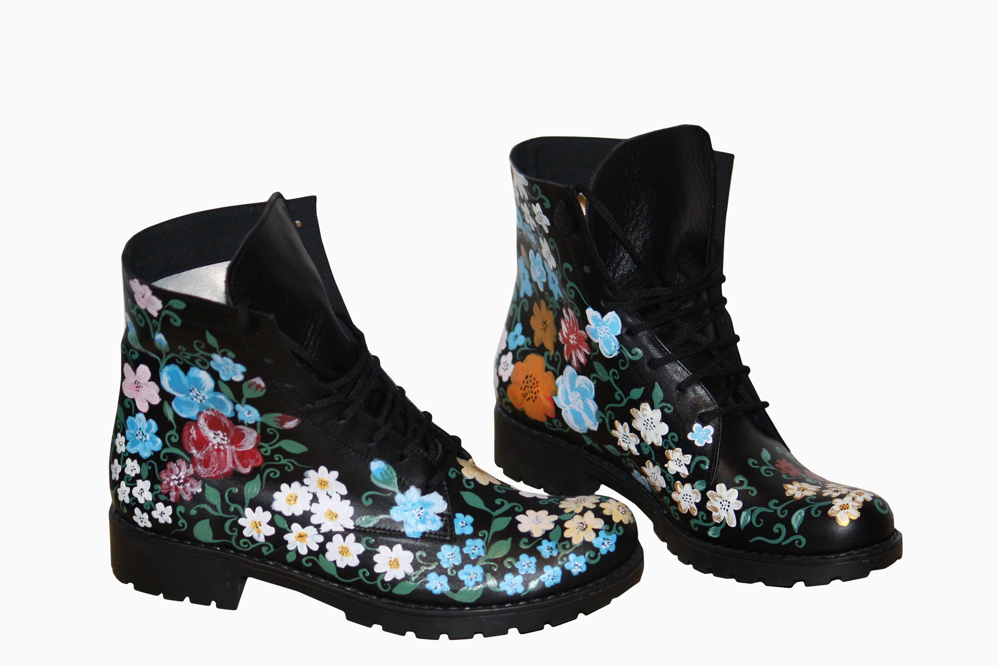 Ghete Piele Naturala Pictate  P109 - orice culoare
