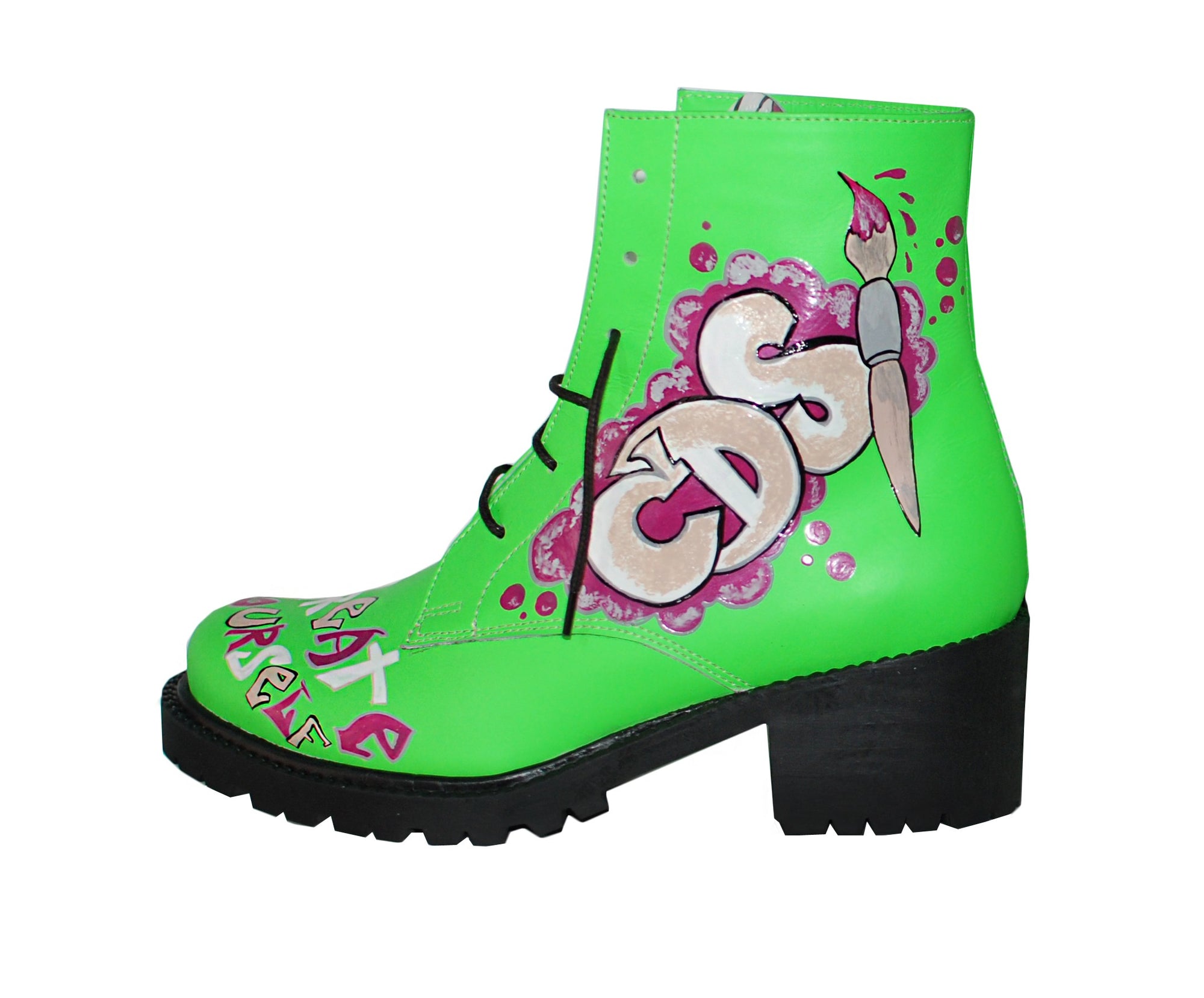 Ghete Piele Naturala Pictate  P110 - orice culoare