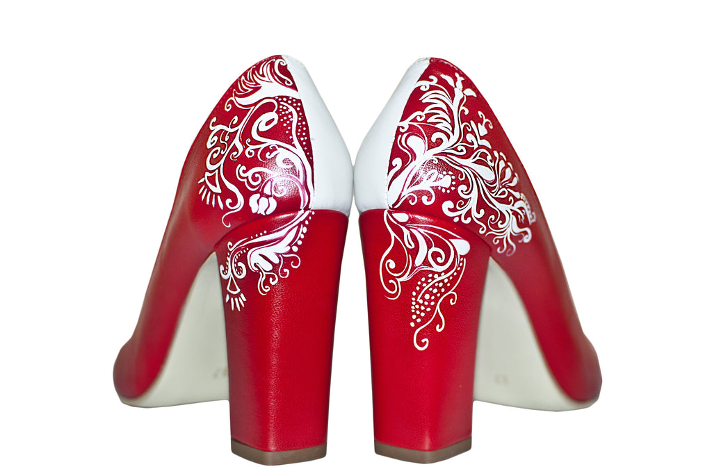 Pantofi Pictati Manual Red Stylish Stiletto - orice culoare