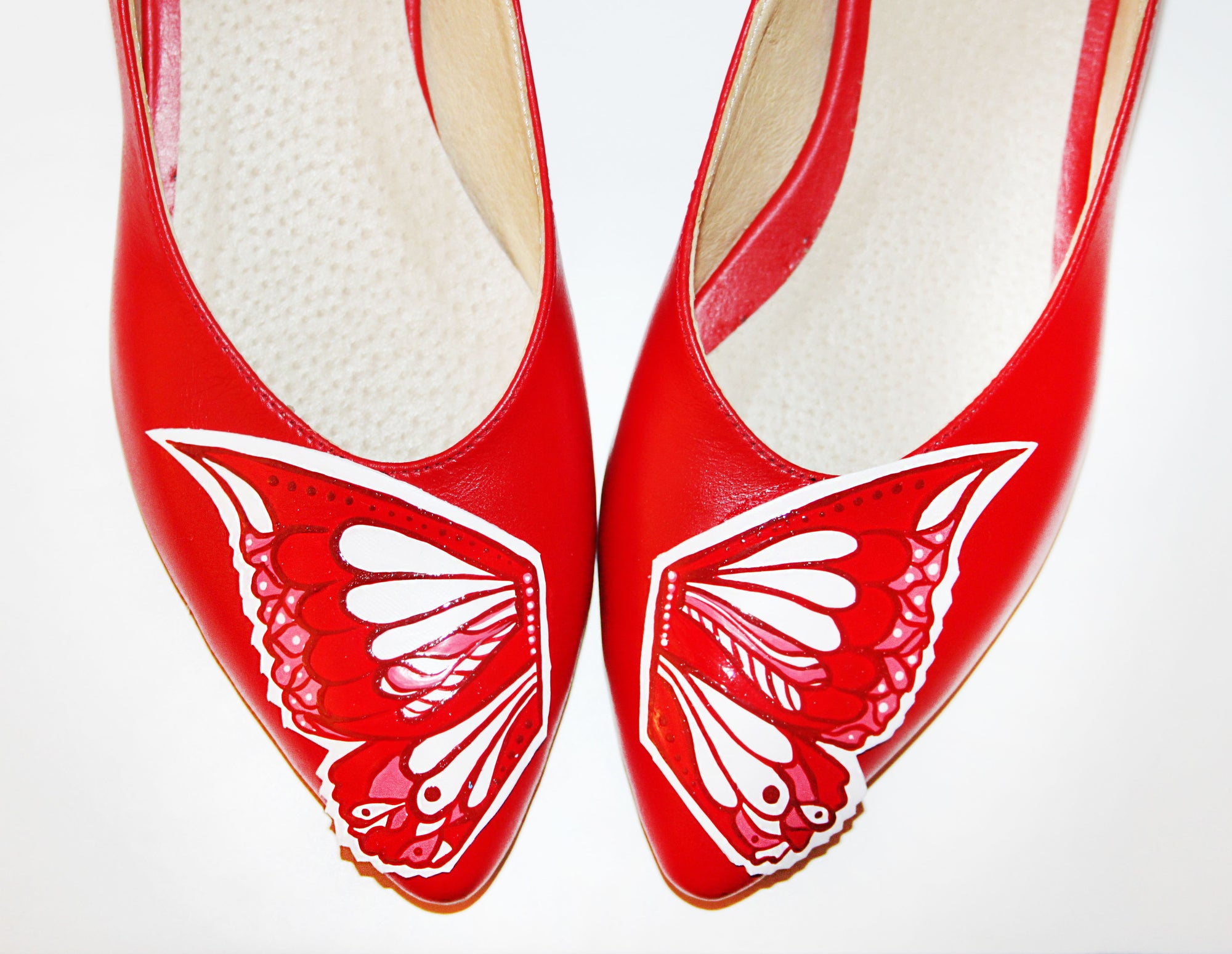 Pantofi Pictati Manual Red Butterfly - Orice culoare