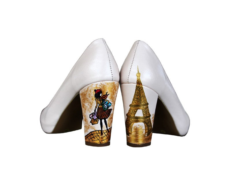 Pantofi pictati manual Paris- orice culoare