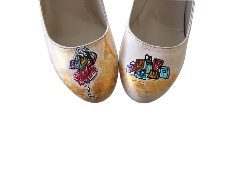 Pantofi pictati manual Paris- orice culoare