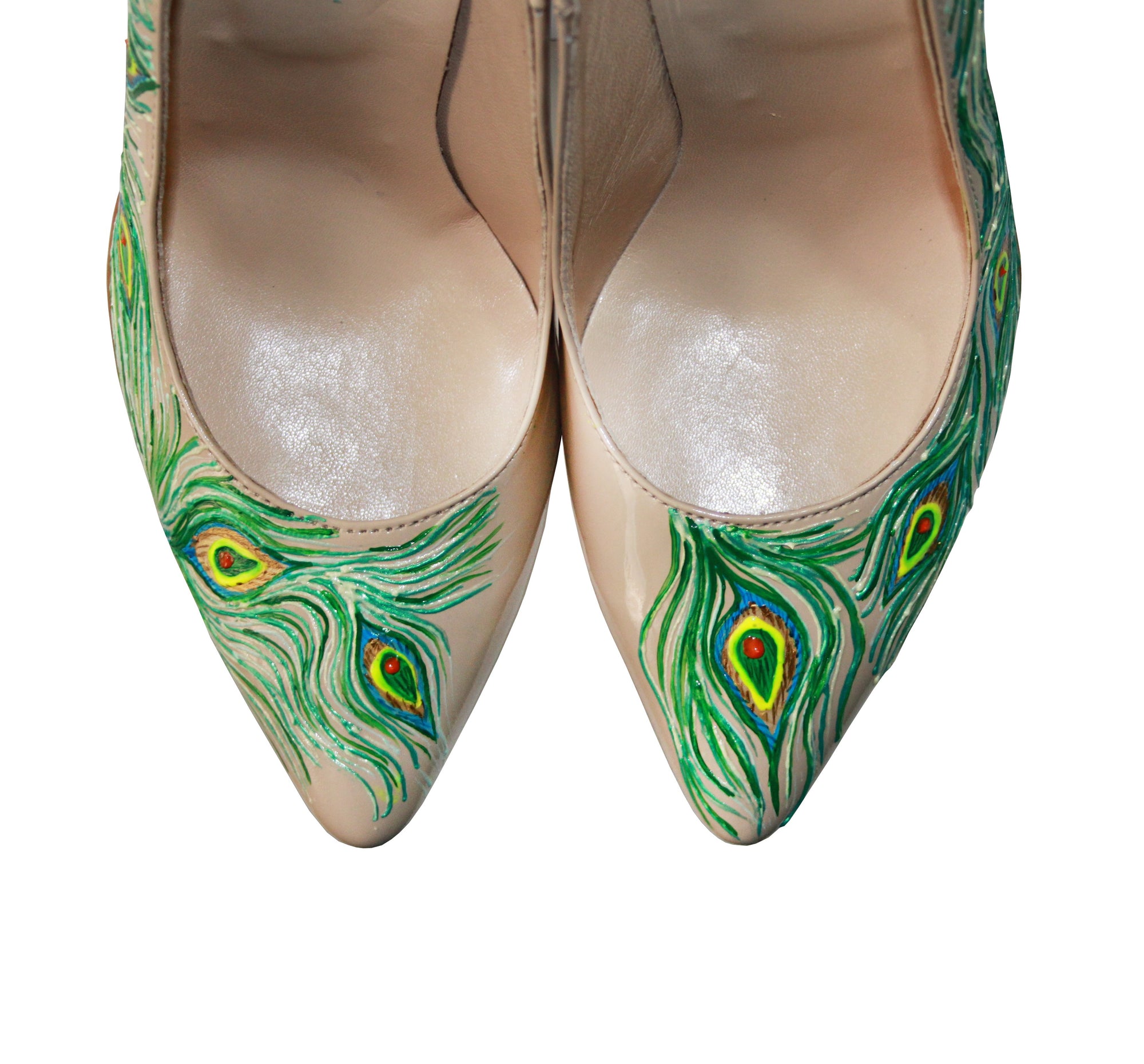 Pantofi pictati manual Paun - orice culoare