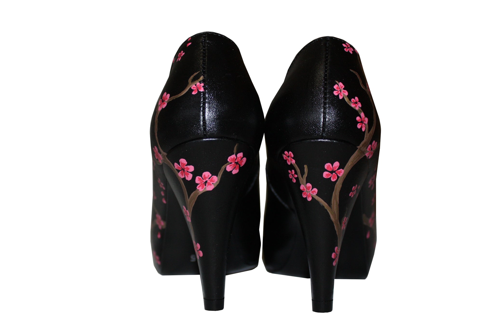 Pantofi pictati manual Pink Petals - orice culoare