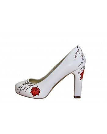 Pantofi pictati manual Red Leaf - orice culoare