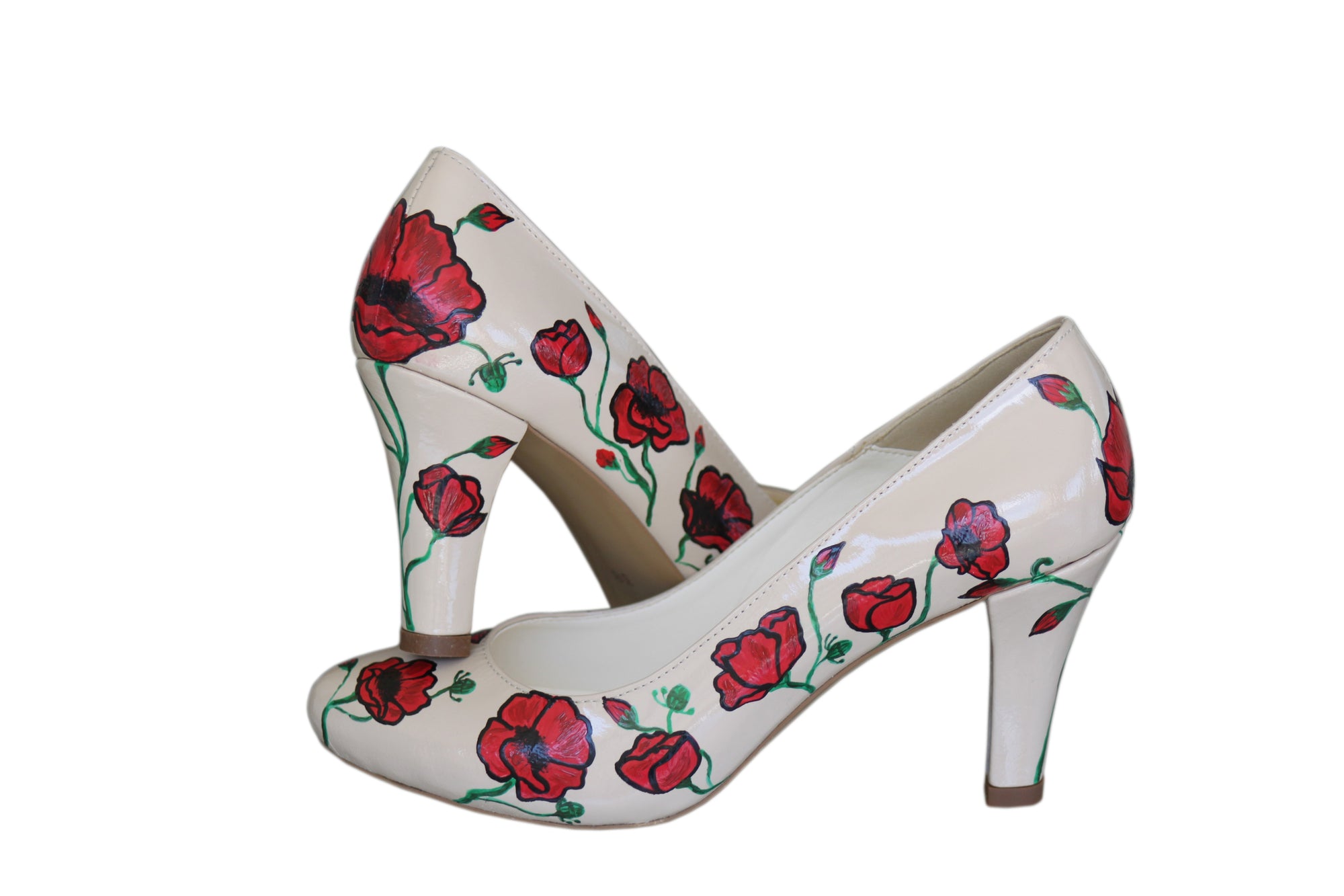 Pantofi pictati manual Roses - orice culoare