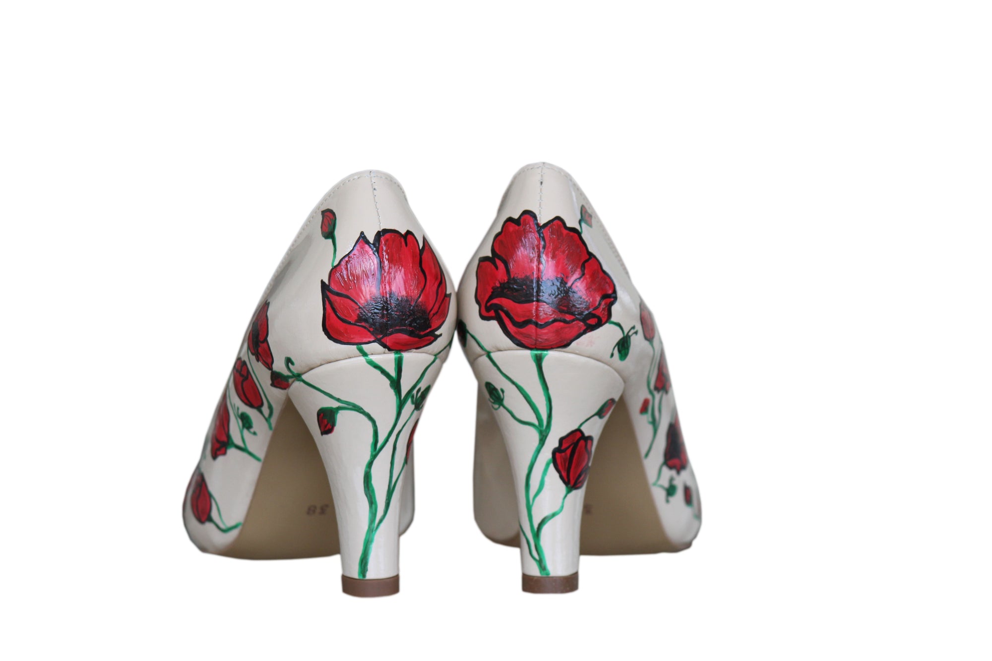 Pantofi pictati manual Roses - orice culoare