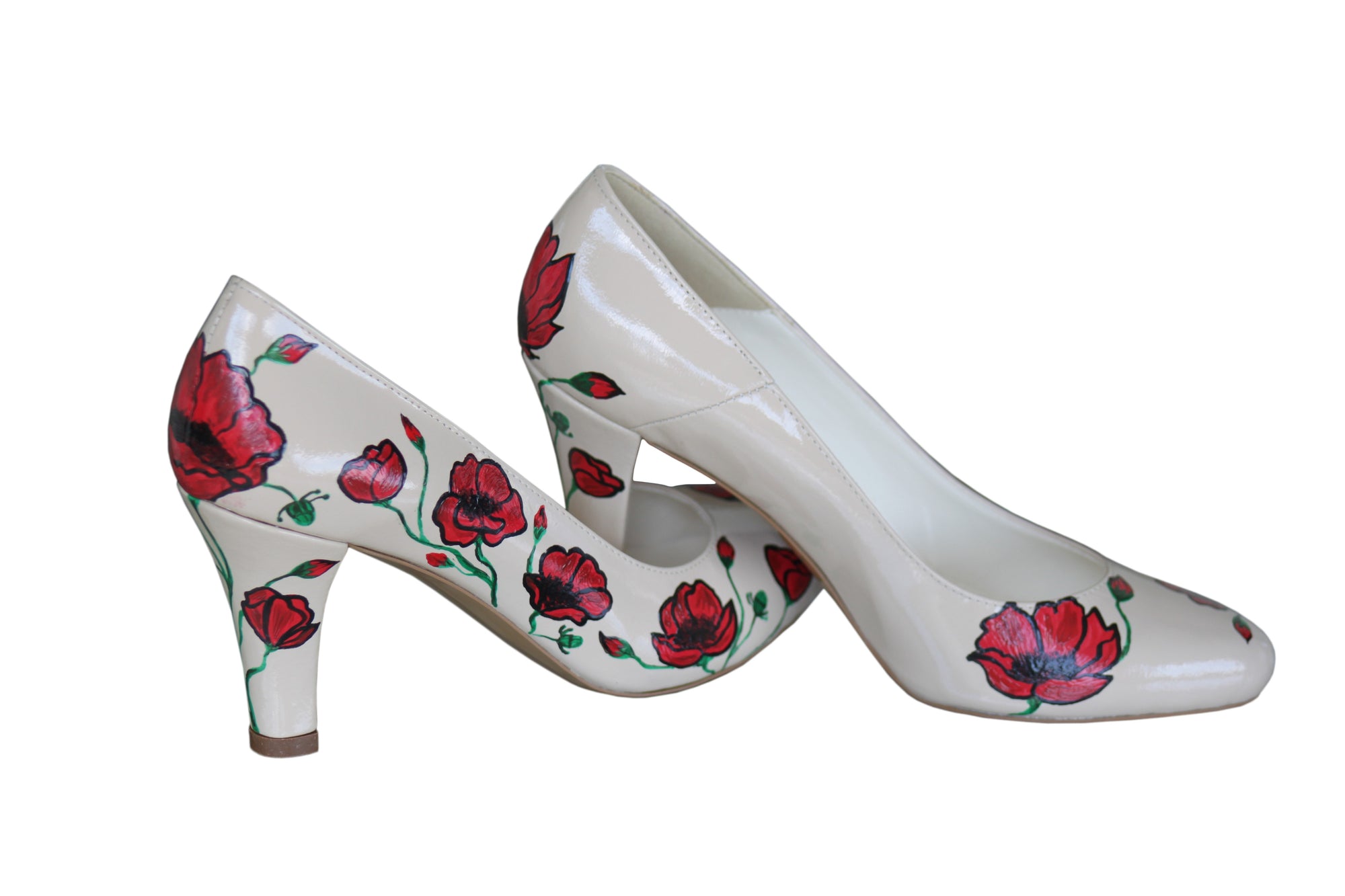 Pantofi pictati manual Roses - orice culoare