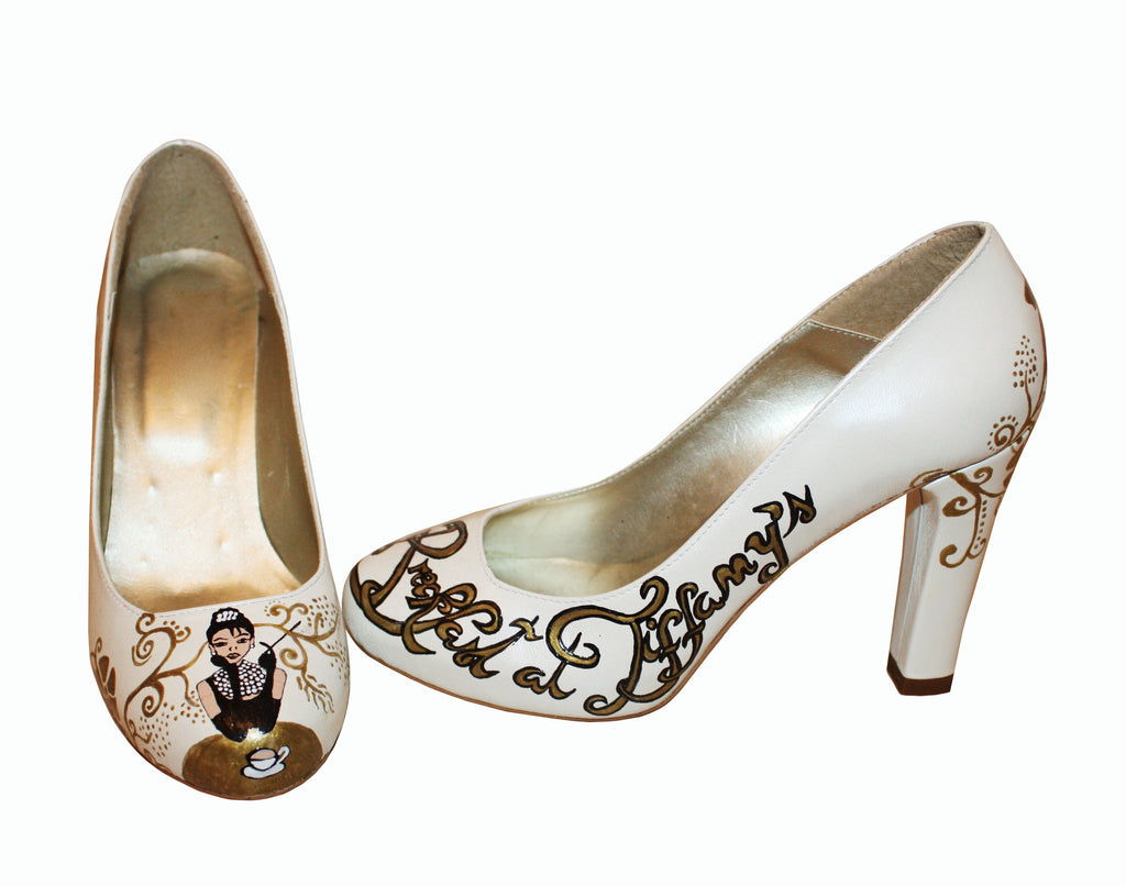 Pantofi pictati manual Tiffany's - orice culoare