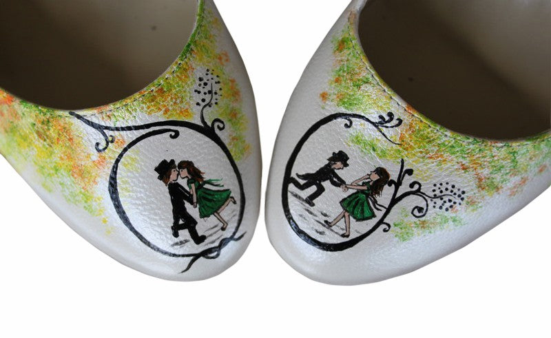 Pantofi pictati manual Umbrella- orice culoare