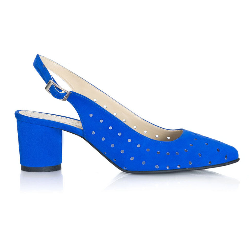 Pantofi Piele Albastru Electric Confort V55 -  orice culoare