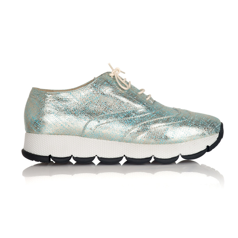 Pantofi Piele Argintiu Sport Fashion V22  - orice culoare