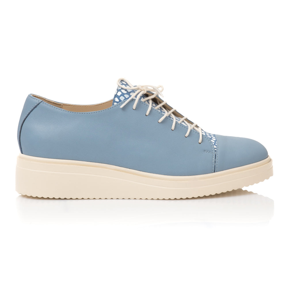 Pantofi Piele Bleu Oxford E1 - orice culoare